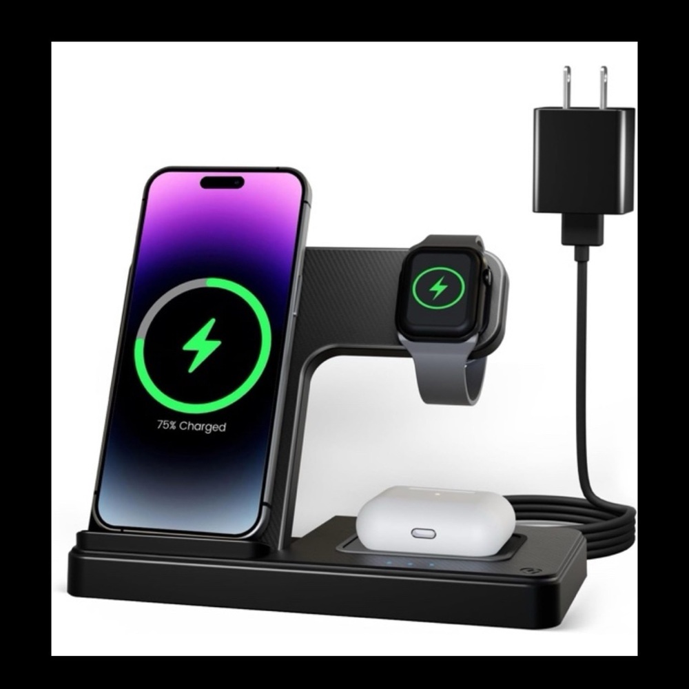 Black Wireless Charging Station